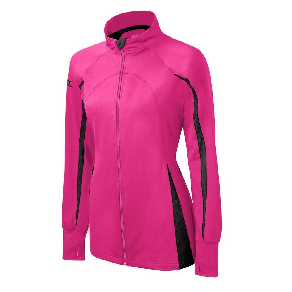 Mizuno Women's Elite 9 Focus Full-Zip Jacket Pink/Black (440572-BAR)